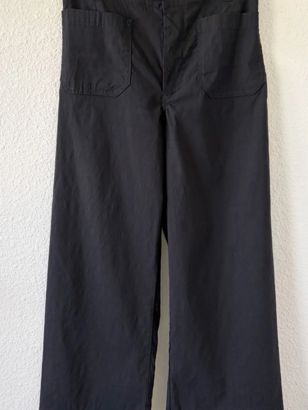 Maeve The Collette Pants Size 28 Black Wide Leg High Rise Linen Blend Crop - Picture 7 of 10